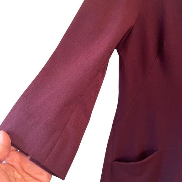 MM LaFleur New York Burgundy Dress Sz12 - Picture 3 of 6